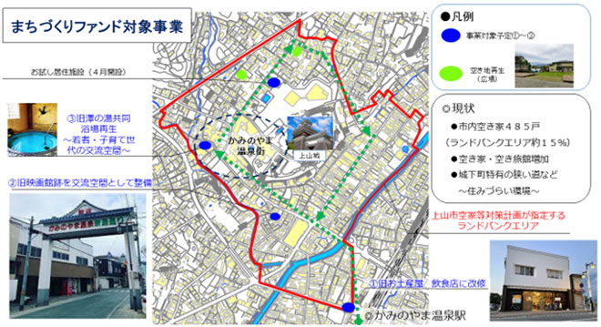 【助成対象地域】 上山市・ランドバンクエリア