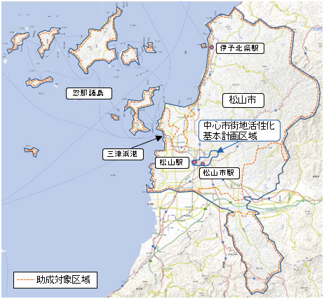 【助成対象地域】 「たからみがき」のまちづくり関連区域